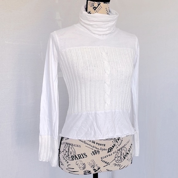 Charlotte Russe Mixed Knit Turtleneck - Picture 2 of 3